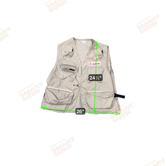 Canon Vintage Camera Employee Multi Pockets USA Made Photographers Vest Cargo - Picture 5 of 5